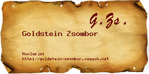 Goldstein Zsombor névjegykártya